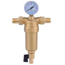 Фильтр VIEIR с манометром 3/4" для горячей воды (8/1)