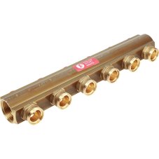 Коллектор Giacomini с отсечными клапанами 1" x 3/4"E /6, R553SY046