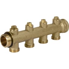 Коллектор сборный Giacomini с отсечными балансировочными клапанами 1" x 3/4"E /4, R583SY114