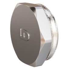 Заглушка для трубы LD DN15 наружная резьба, латунь никелированная