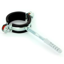 Хомут Uni-Fitt 2 1/2" (75-80 мм) с резиновым уплотнителем, шпилькой и дюбелем