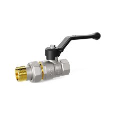 Кран шаровой латунный LD Pride 47.32.В-ГШ.Р внутренняя-накидная гайка (рычаг)