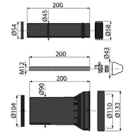Комплект дополнительных принадлежностей AlcaPlast M900