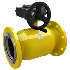 Кран шаровой стальной фланцевый LD Gas Ду200/150 Ру16 неполнопроходной с редуктором