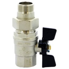 Кран BUGATTI с разъемным соединением НВ 3/4" бабочка OREGON серия 322, полный проход