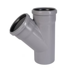 Тройник Ostendorf 110/50х45гр. HTEA Внутр.кан. PPS серый