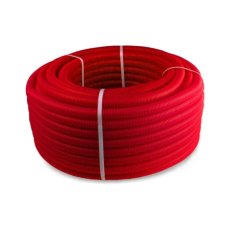 Труба РТП ПНД гофрированная 32 красная (вн.диаметр 27 мм, 50м)