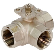 Кран шаровой трехходовой РИДАН AMZ-113R, двухпозиционный, PN40, DN25, Kvs60