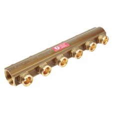 Коллектор Giacomini с отсечными клапанами 1 1/4" x 18 /3, R553SY023