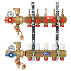 Комплект коллекторного узла Giacomini с расходомерами 1" x 18 /5, R553FK105