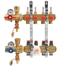 Комплект коллекторного узла Giacomini с динамич. регулир. расхода 1" x 18 /12 выс. расх., R553FKDB13