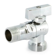 Кран Uni-Fitt НН 1/2"х3/4" для подключения стиральных/посудомоечных машин, хромированный