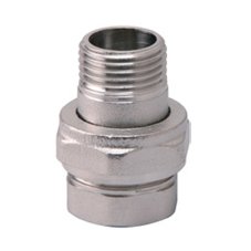 Соединитель VIEIR прямой, разъемный (американка), конусный ВН 11/2" никел. HJKN77