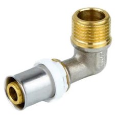 Угольник STI пресс латунь ДН 16х 1/2"х90гр НР