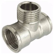 Тройник SantechSystems лат Ду15 м/р/м никель