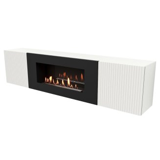 Тумба с биокамином Firelight BFP-P1700L белая