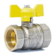 Кран шаровой латунный LD Pride 47.15.В-В.Б GAS (бабочка)