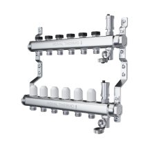 Коллектор Royal Thermo нерж. в сборе универсальный 1" ВР-3/4" НР с автомат. воздухоотвод-ми 2 вых.