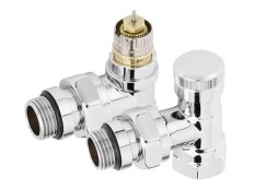 Набор термостатический для радиатора угловой ROYAL THERMO Design 1/2" Click (Хром)