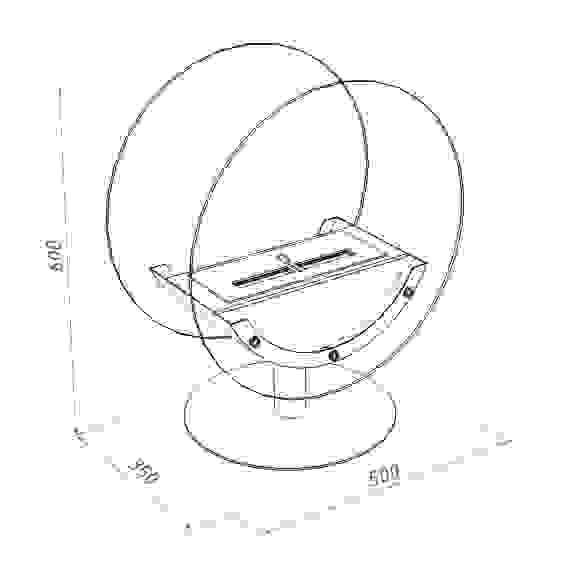 Биокамин Royal Thermo RTBFP-F500L Lens