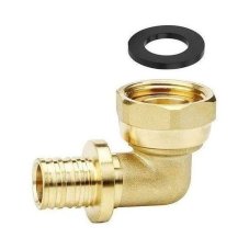 Угол VARMEGA Slide-fit 90 гр., ВР, 16x1/2", с накидн. гайкой, аксиальный, латунь, VM51911