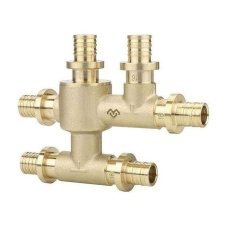 Узел VARMEGA Slide-fit распределительный, 16х16х16, аксиальный, латунь, VM53511