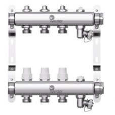 Коллектор Wester нерж. 1"-3/4 в сборе на 3 выхода с 2 заглушками, W903.3