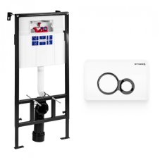 Инсталляция BETTOSERB SAVA FIX SLIM, клавиша смыва DUO, белый глянец/хром. матовый, SET40006458