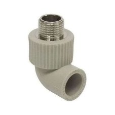 Угольник TEBO сер. PP-R комб. 25x1/2 НР (20/120), арт. 031030606