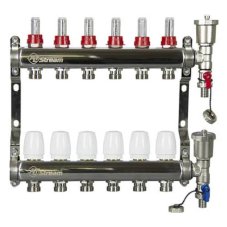 Группа коллект. ALTSTREAM с расходомерами, дренаж. краном и воздухоотвод., нерж. сталь 1"х11х3/4"