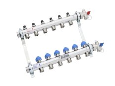 Коллектор REHAU распределительный HKV 1"х3/4"ЕК 7 вых. нерж. сталь без расходомеров