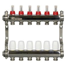 Группа коллекторная ALTSTREAM с расходомерами, сталь 1"х 7х3/4"