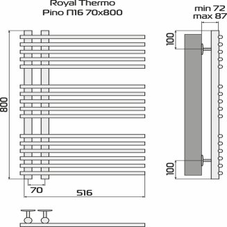Полотенцесушитель Royal Thermo Pino П16 500х800 белый