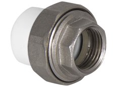 Муфта TEBO бел. PP-R комбин. разъемная (Американка) 20х3/4" ВР (10/160), арт. 015020803