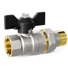 Кран шаровой латунный LD Pride 47.15.В-ГШ.Б Ду 15 Ру 40 вн-американка, бабочка